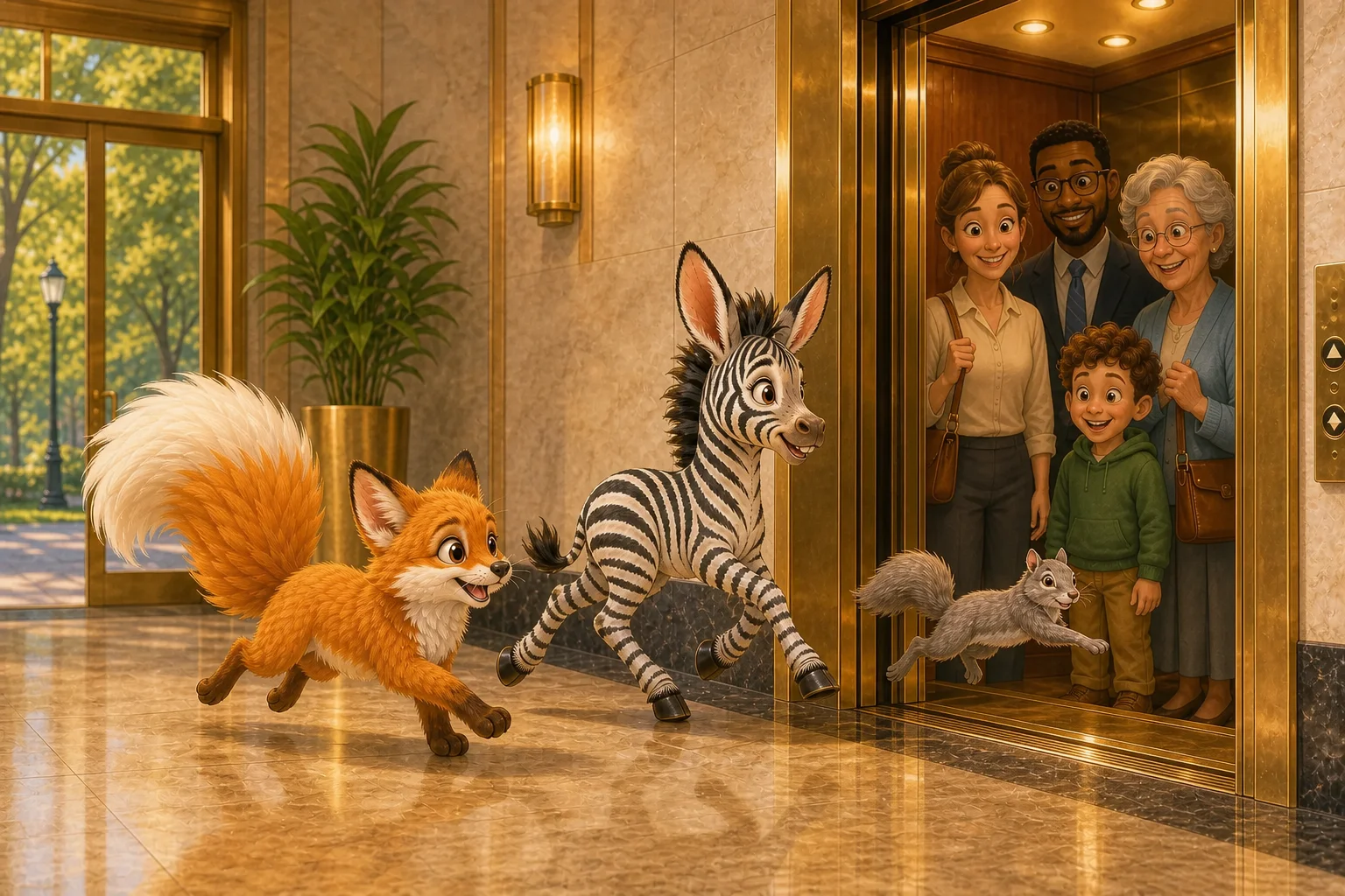 The Fox in the Elevator cover illustration